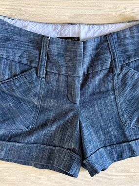 Maurices Textured Denim-Look Blue Women's Shorts